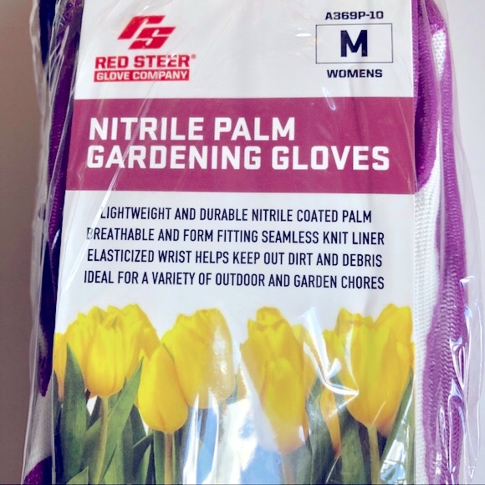 NEW NITRILE PALM GARDENING GLOVES 10 Pairs Women’s - Picture 2 of 11